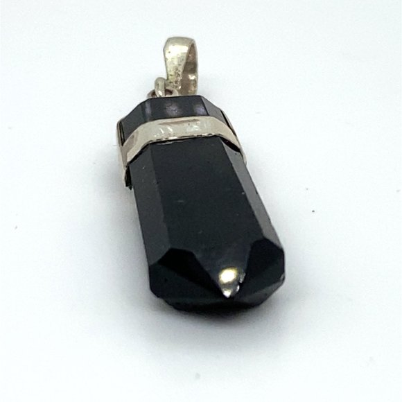 Schorl 29.50ct Solid 925 Sterling Silver Pendant - Picture 5 of 7
